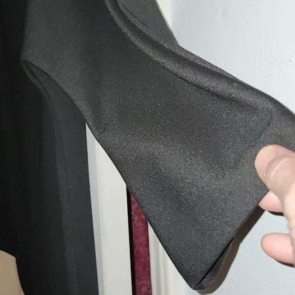 Dana Buchman Black and Tan Asymmetrical Sheath Dress Large - Picture 5 of 5